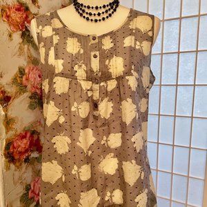 Kimchi Blue Sleeveless Blouse (Silk/Cotton)